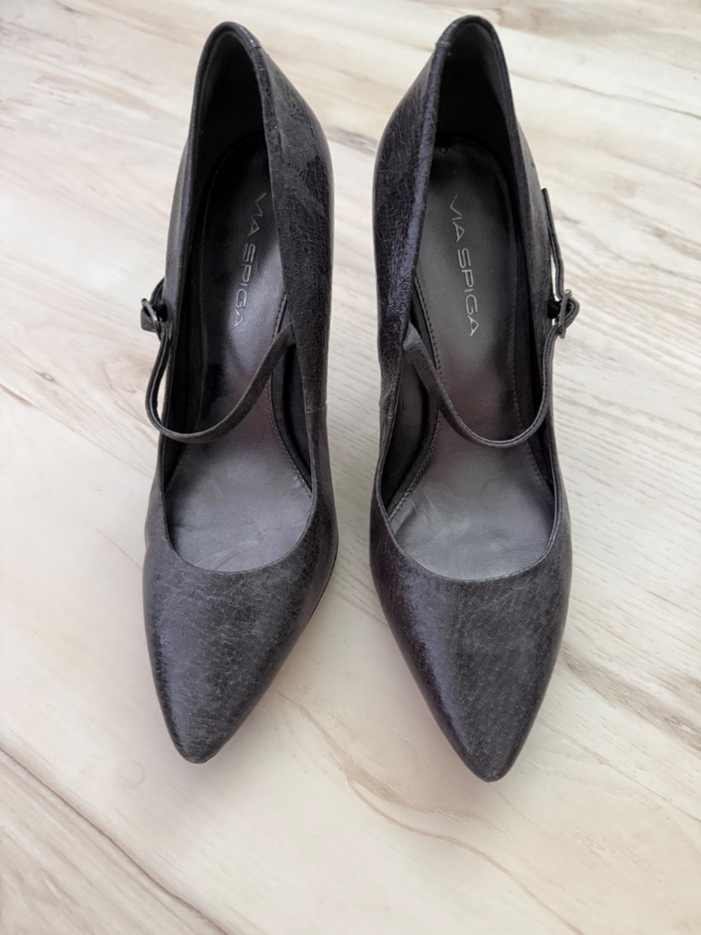 Via Spiga Purple/Gray Pointed Toe Heels